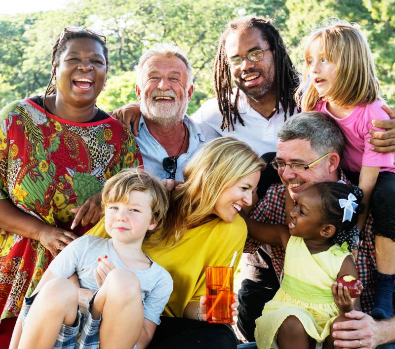 Family enjoying the company of each other